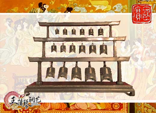 山東客戶定制17件古編鐘，迎賓編鐘古樂