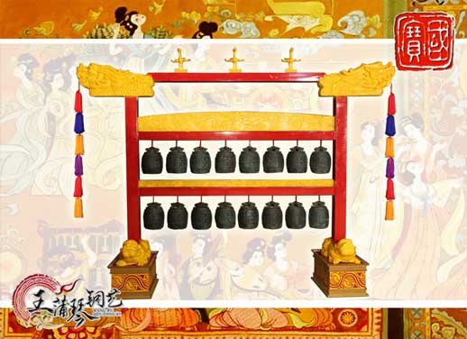 孔廟編鐘，清康熙銅鎏金八卦編鐘